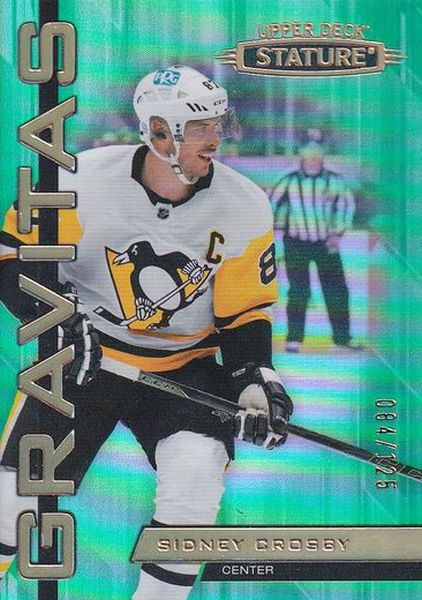 insert karta SIDNEY CROSBY 21-22 Stature Gravitas Green /125